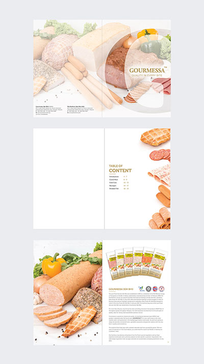 Product catalog design for Gourmessa